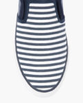 Men Navy & White Striped Shoes - Front